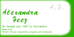 alexandra hecz business card